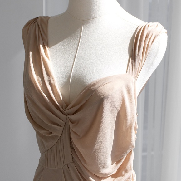 Christian Dior By John Galliano S/S 2007 Vintage Beige Floral Embellished Dress - Picture 7 of 16